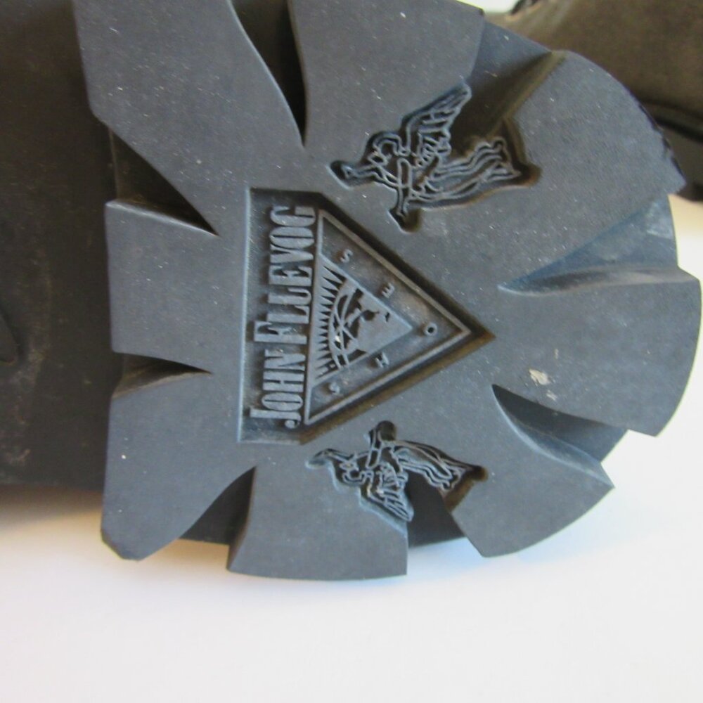 John Fluevog Grey Pebble Sixfields Size 9 Grunge Northampton Lace Up Boots-NEW - Picture 12 of 12